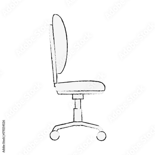 Office chair with wheels icon vector illustration graphic design