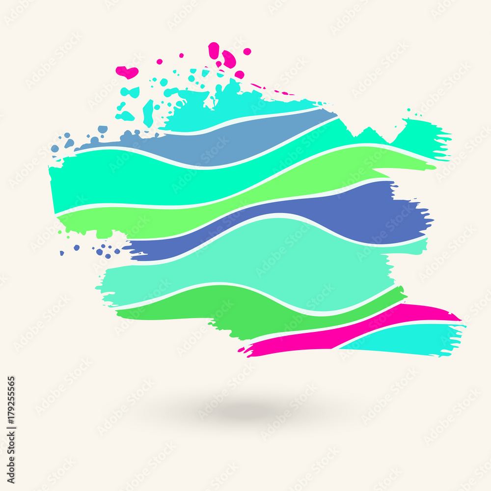 Naklejka premium Striped hand drawn background.