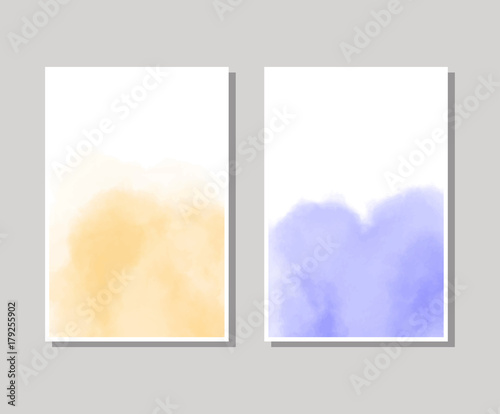 Watercolor design banners