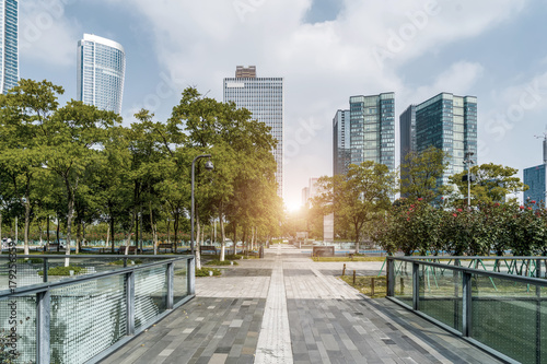 Town square in financial district photo