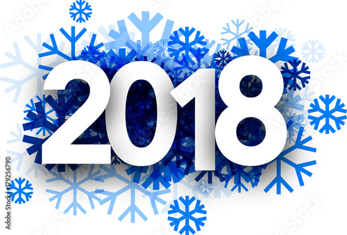Winter 2018 New Year background.