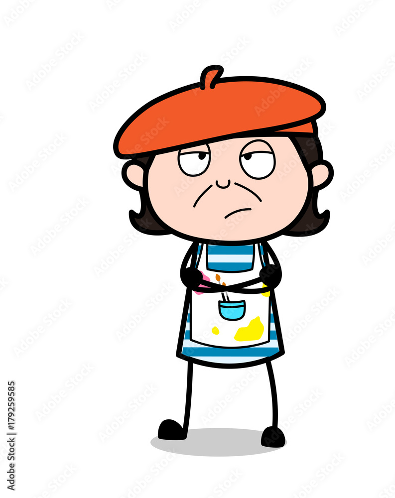 Disappointed Face - Cartoon Artist Vector Illustration Disappointed Face - Cartoon Artist Vector Illustration