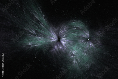 Abstract colorful fractal composition. Magic explosion star with particles. M...