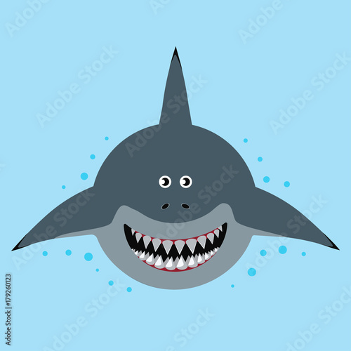 cartoon funny shark
