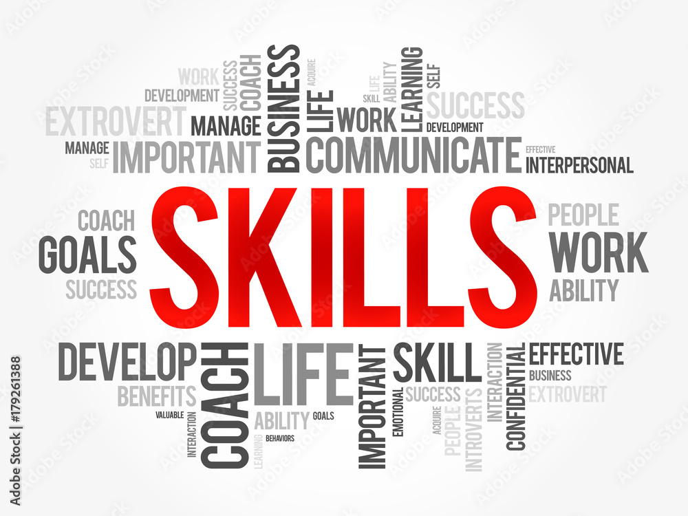 SKILLS word cloud collage, business concept background SKILLS word cloud collage, business concept background