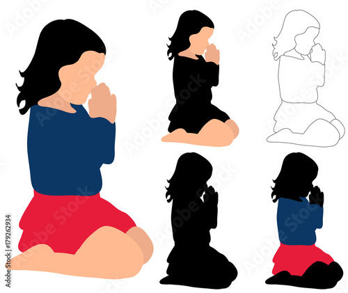 silhouette  praying