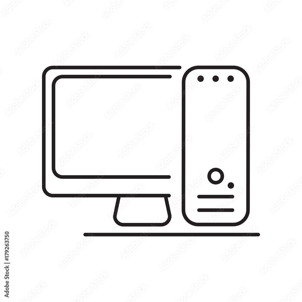 Desktop icon. Modern simple flat device sign. Vector illustration Desktop icon. Modern simple flat device sign. Vector illustration