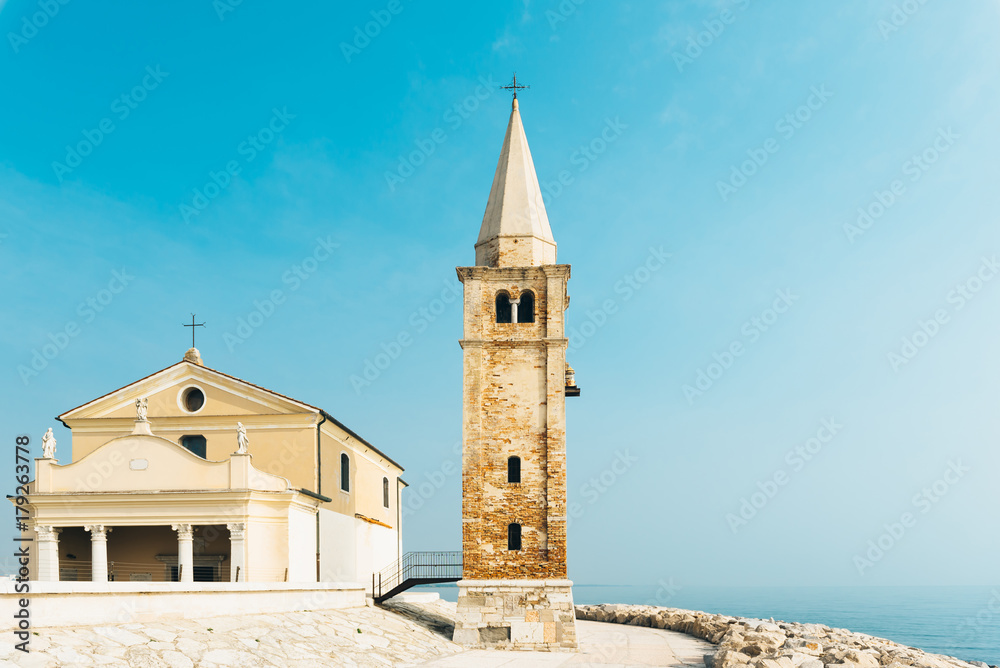 Church of Our Lady of the Angel on the beach of Caorle Italy