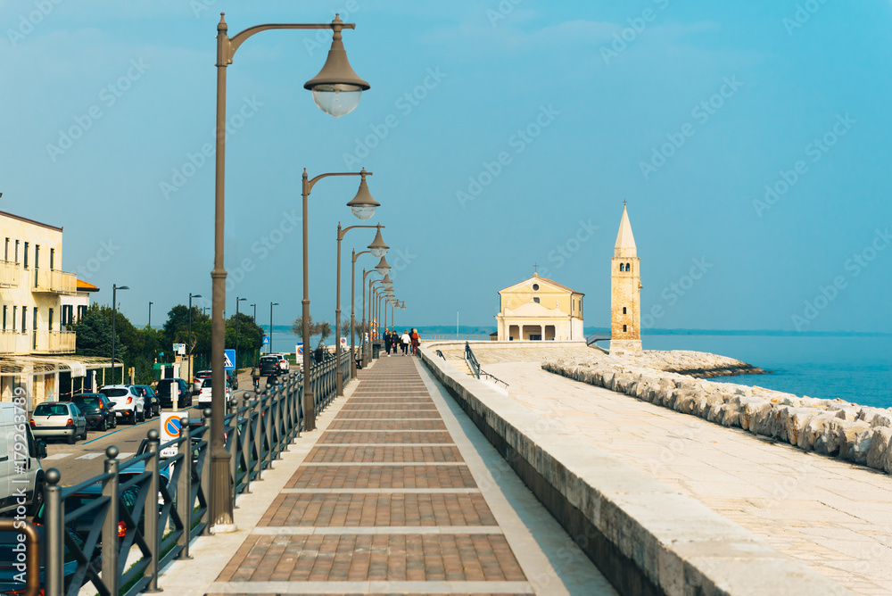 Church of Our Lady of the Angel on the beach of Caorle Italy