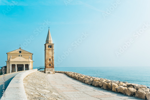 Fototapeta Naklejka Na Ścianę i Meble -  Church of Our Lady of the Angel on the beach of Caorle Italy
