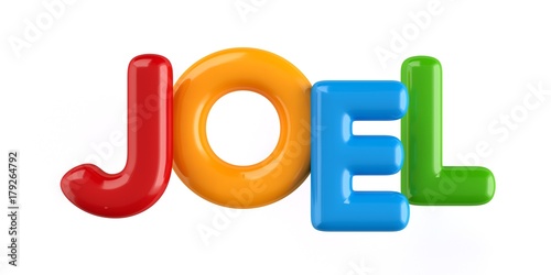 Εκτύπωση καμβά Bubbletext Name Joel