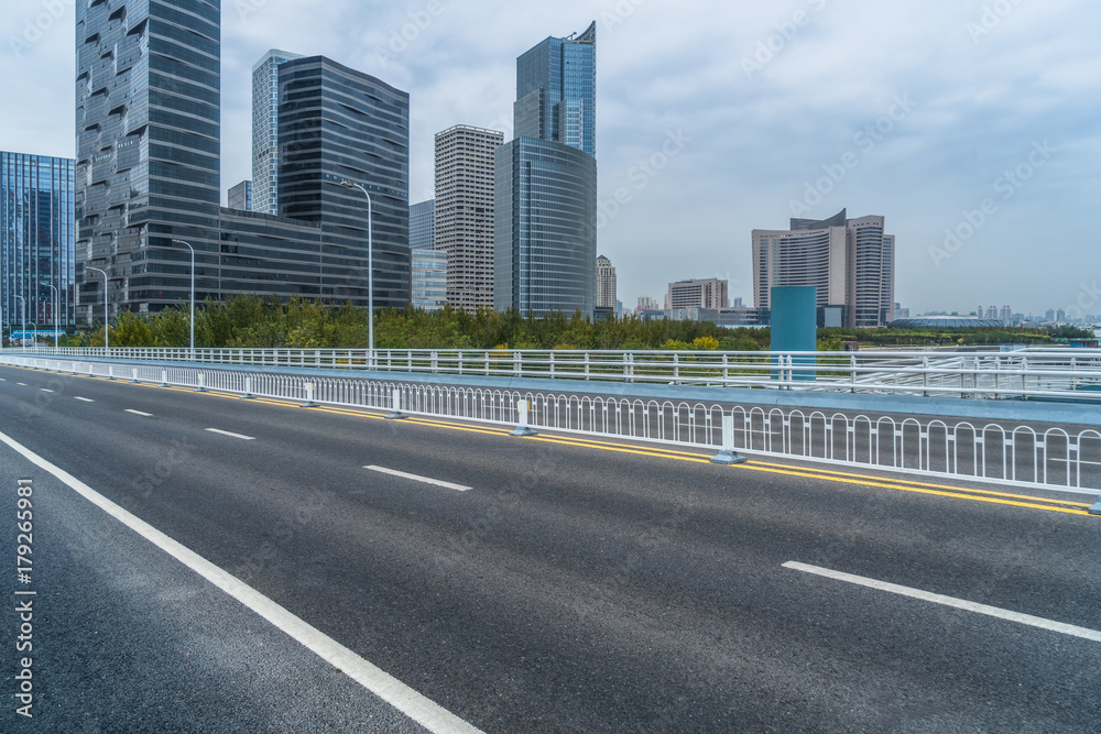 urban traffic road with cityscape in modern city of China..