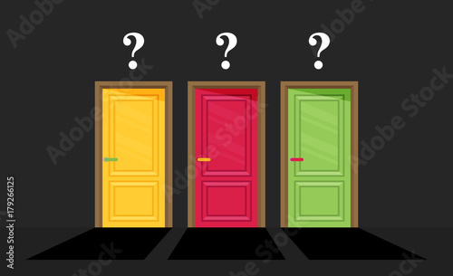doors. Vector flat illustration