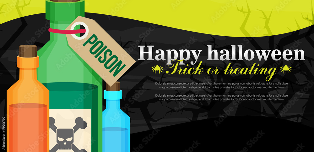 Naklejka premium Halloween background flat design vector