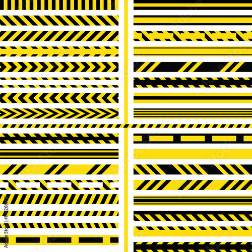 yellow and black danger ribbons