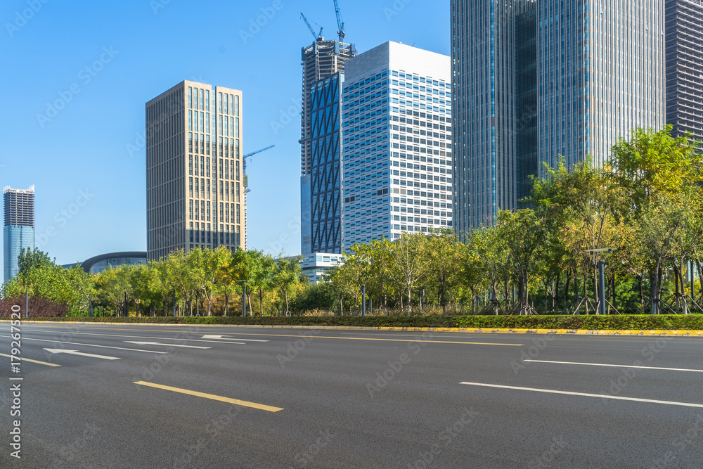 urban traffic road with cityscape in modern city of China..