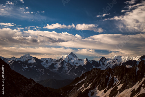 mountain landscape panorama, ambition go for your dream in the mountains 