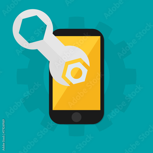 Mobile repair and development illustration