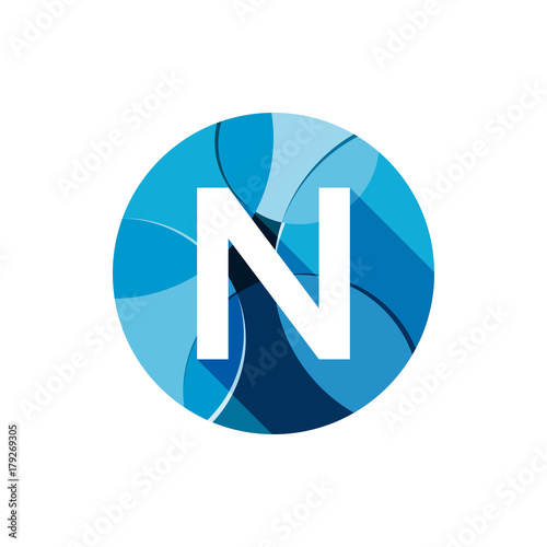 initial letter logo circle abstract