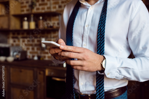 businessman using smartphone