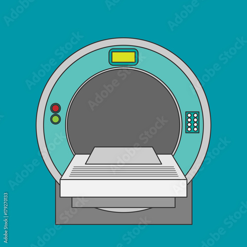 Computed tomography concept flat vector