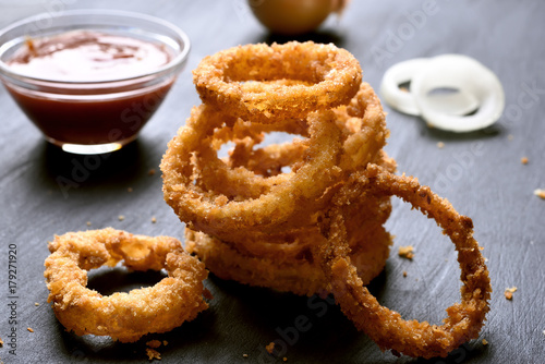 Tasty fried onion rings