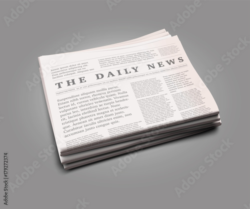 Vector realistic newspaper with empty space to add your own text and pictures.