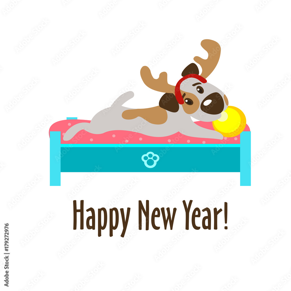 Happy new year greeting card