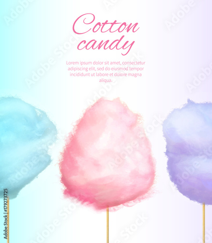 Cotton Candy Banner with Sweet Floss Spun Sugar
