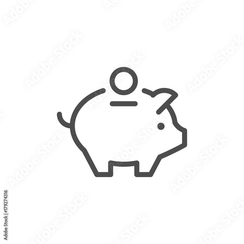 Money box line icon