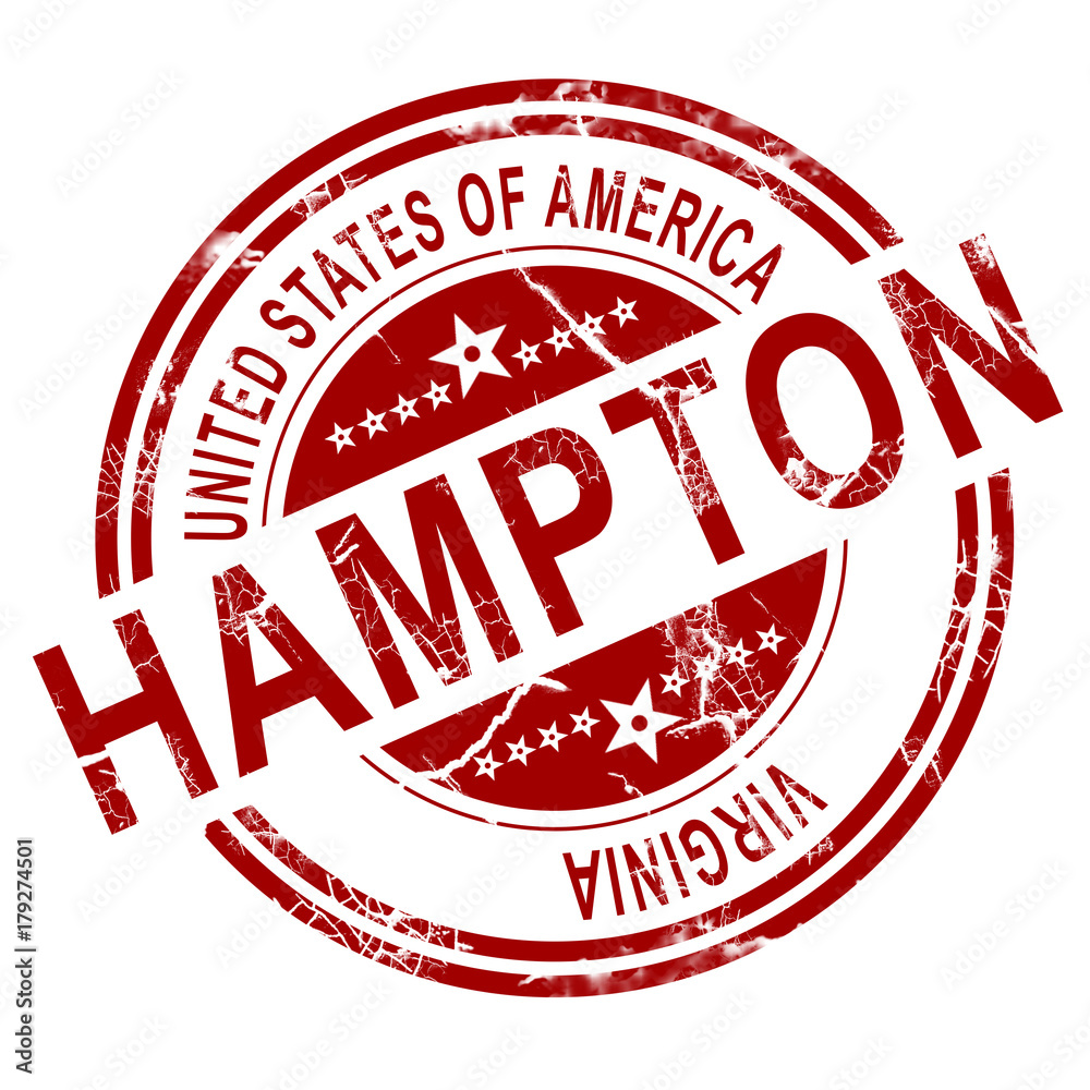 Hampton Virginia stamp with white background Hampton Virginia stamp with white background