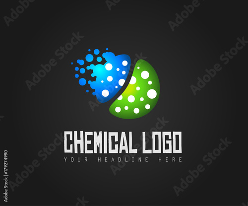 Creative Chemical Colorful  Logo design for brand identity, company profile