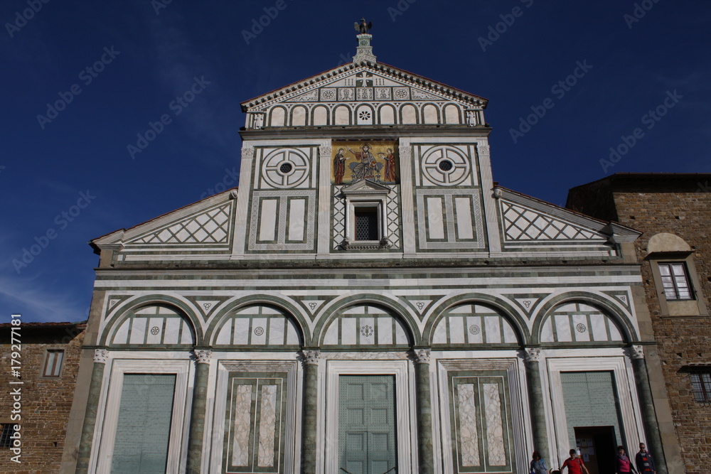 Basilica San Miniato al Monte (St Minias on the Mountain) in Florence city - Italy