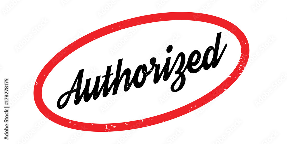 Authorized rubber stamp. Grunge design with dust scratches. Effects can be easily removed for a clean, crisp look. Color is easily changed. Authorized rubber stamp. Grunge design with dust scratches. Effects can be easily removed for a clean, crisp look. Color is easily changed.
