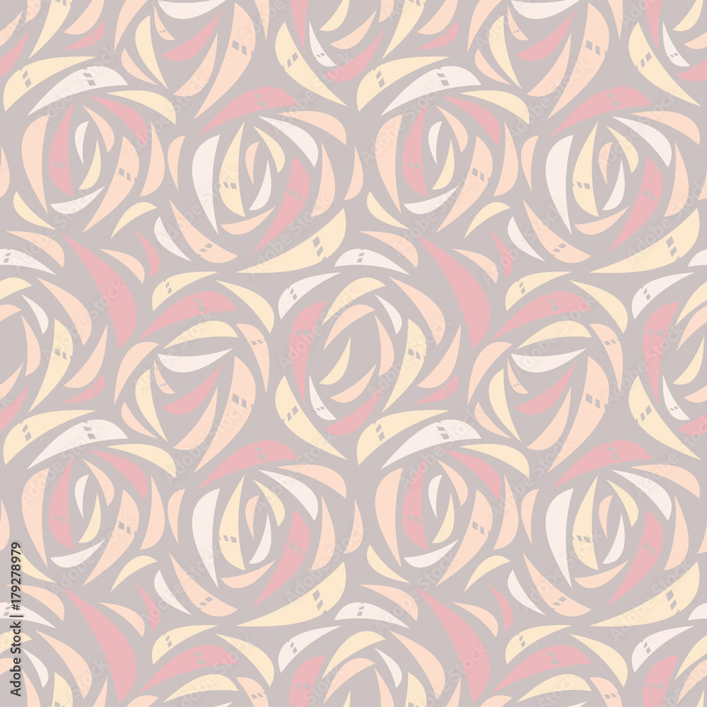 Abstract seamless pattern with cute roses Abstract seamless pattern with cute roses