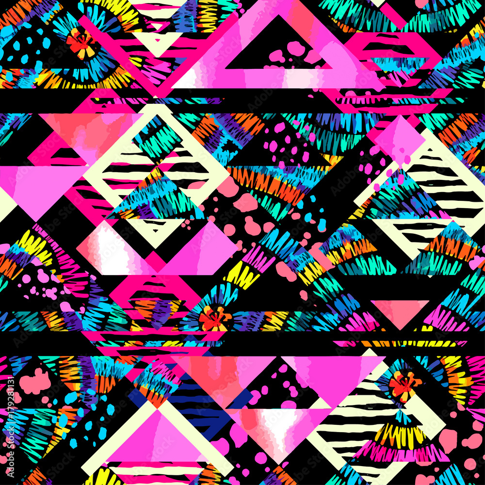 Obraz premium Boho textile seamless pattern.