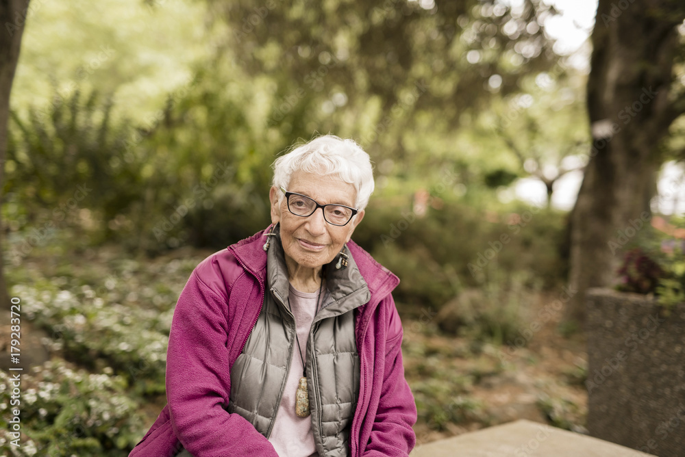 Independent Elderly Woman in the Park Independent Elderly Woman in the Park