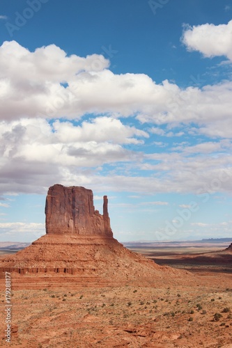 monument valley with clouds