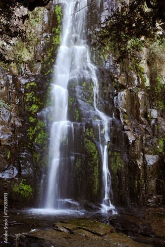 Waterfall flowing over rocks