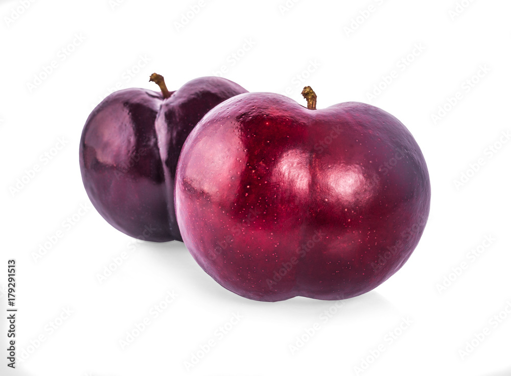 Cherry  on white background