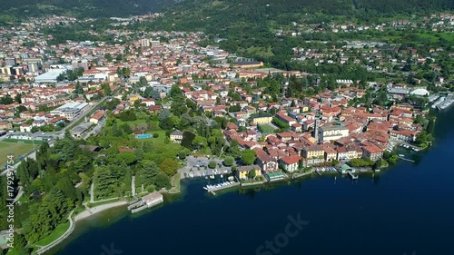 Aerial 4K - Mandello del Lario - Lago di Como (IT) - Vista panoramica  photo