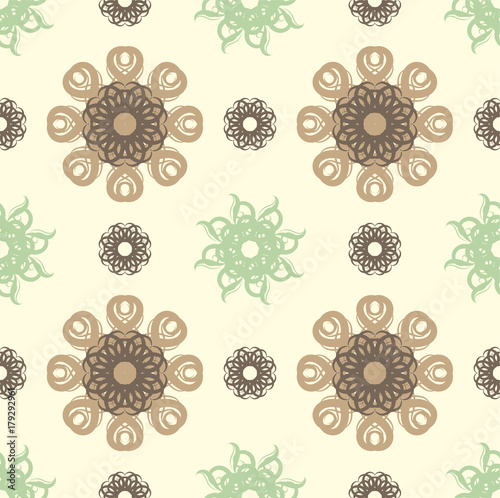 Seamless abstract floral pattern mandala pattern