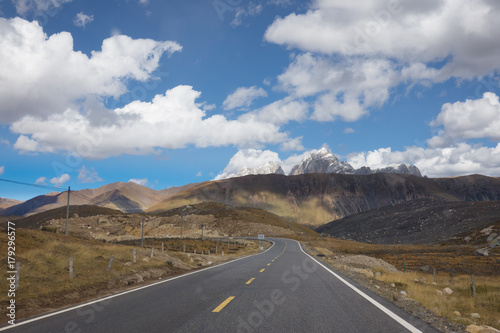 Highway in North of China , Tibet district