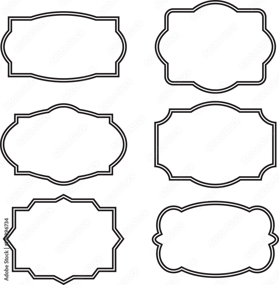 Vintage decorative frame labels for text and photos