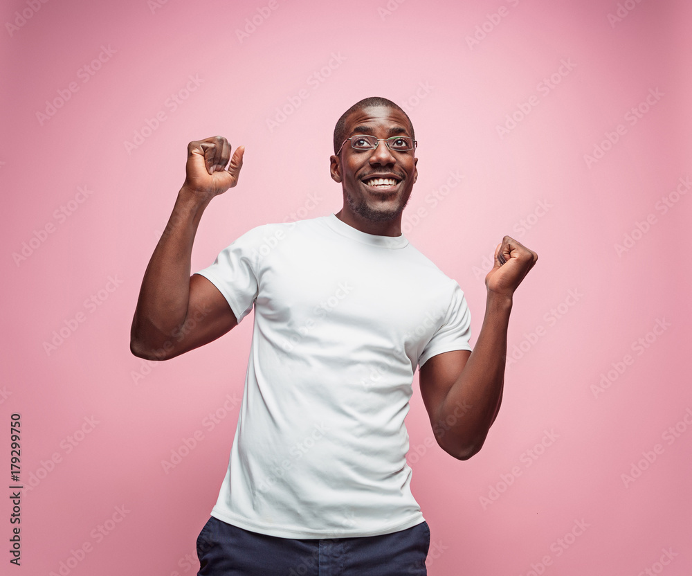 Portrait of a very happy afro American man Portrait of a very happy afro American man