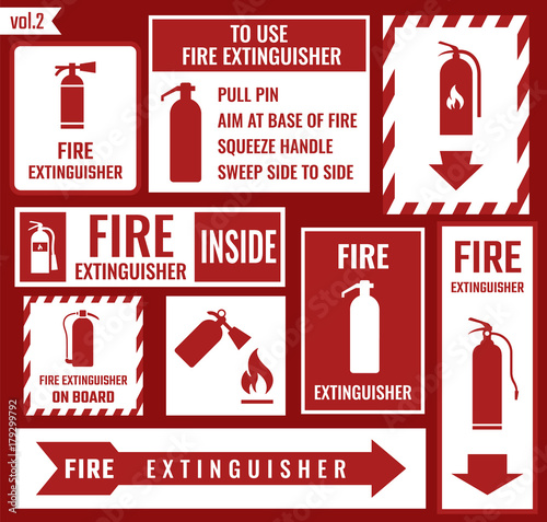 Sign of the fire extinguisher in vector