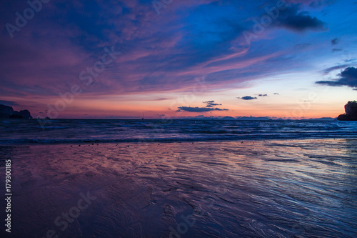 After sunset at Railay Beach  Thailand