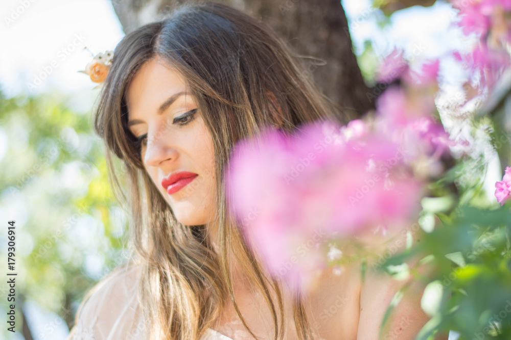 Amazingly dreamy and beautiful woman with beautiful morning lighting Amazingly dreamy and beautiful woman with beautiful morning lighting