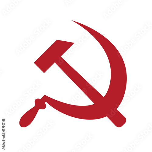 Hammer and sickle communism sign. USSR symbol. Vector illustration
