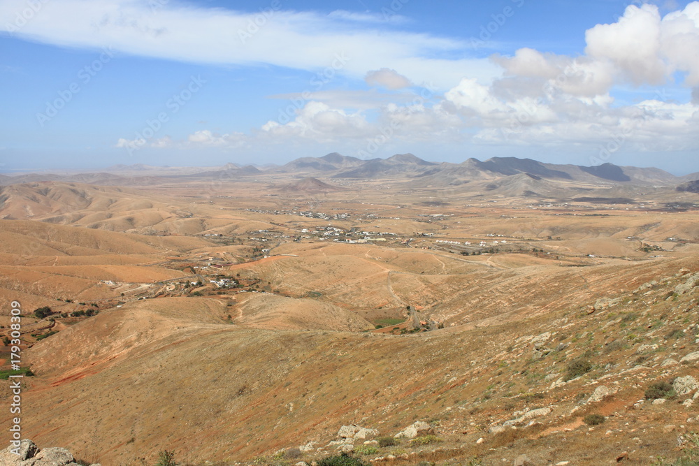 Panorama from Morro Velosa Pointview in Fuerteventura, Spain